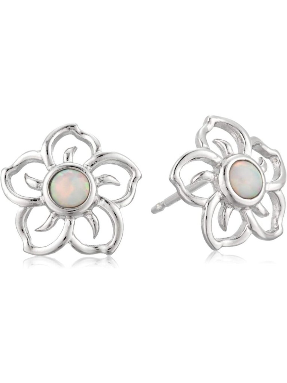 Sterling Silver Sky Flower Stud Earrings | Elegant Floral Design, Hypoallergenic